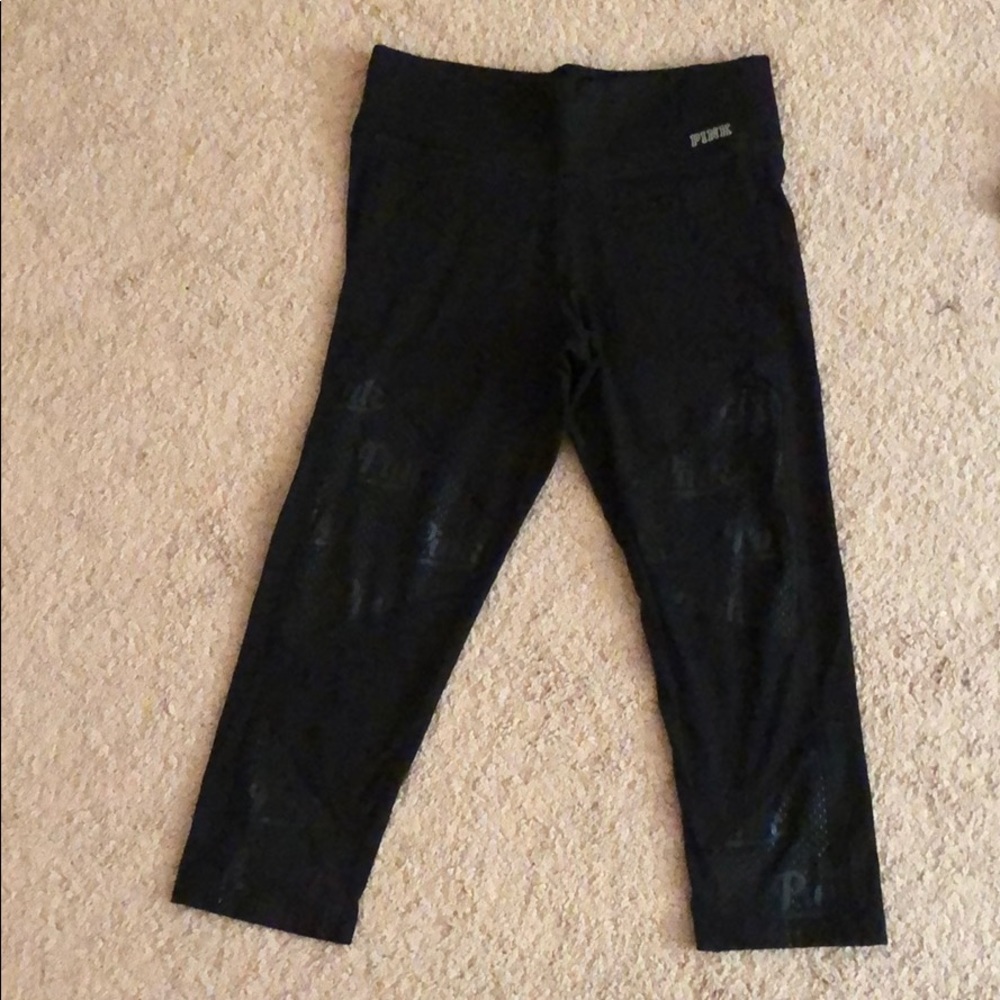 Pink yoga capris